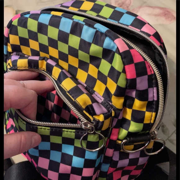 Multicolor check patterned backpack - Picture 4 of 4